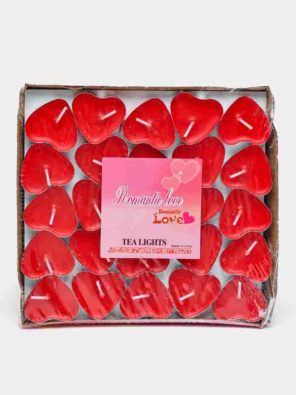 Romantik dekor uchun shamlar, olovsiz LED shamlar, yurak shaklidagi