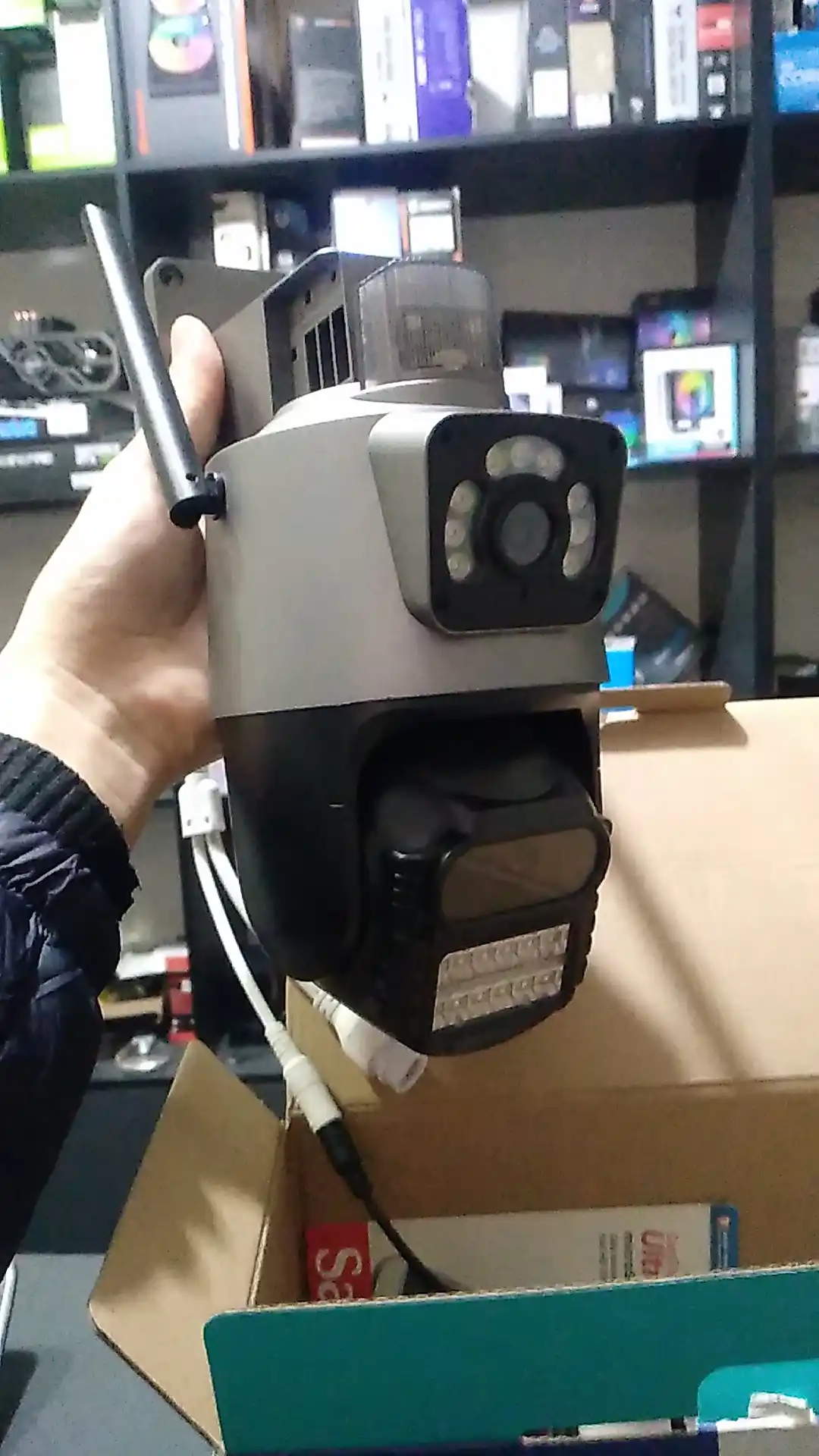 Video kamera, ikkita linzali smart tashqi xavfsizlik kamerasi, Wi-Fi, PTZ, icsee