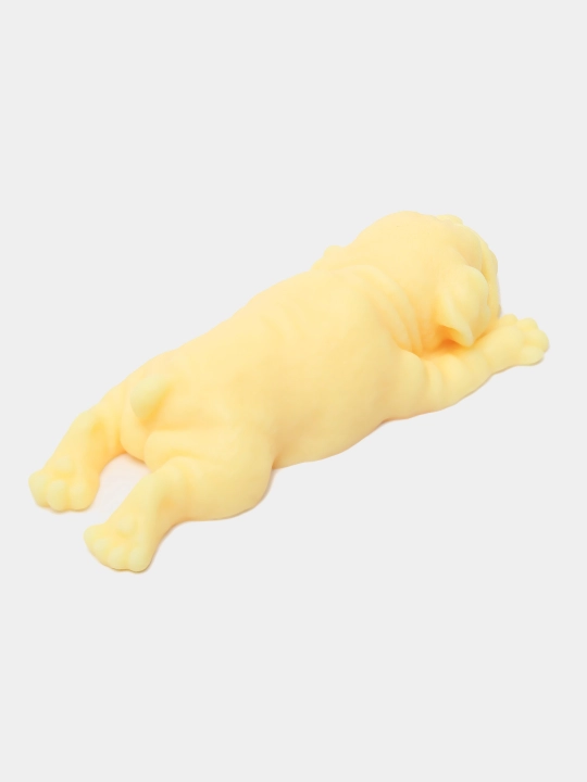 Yumshoq stressga qarshi skvish mops, elastik, 15 sm