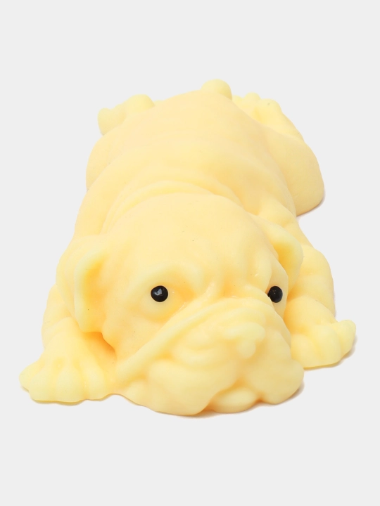 Yumshoq stressga qarshi skvish mops, elastik, 15 sm