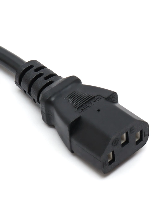 Кабель питания для ноутбука, компьютера, весов, горелки, шнур 3pin C5, 1,5 м, черный
