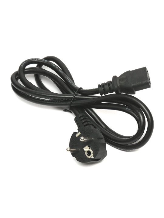 Кабель питания для ноутбука, компьютера, весов, горелки, шнур 3pin C5, 1,5 м, черный