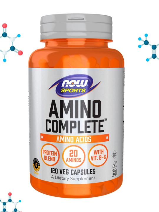 NOW Foods, Sports, Amino Complete, аминокислотный комплекс, в капсулах, Халяль - 