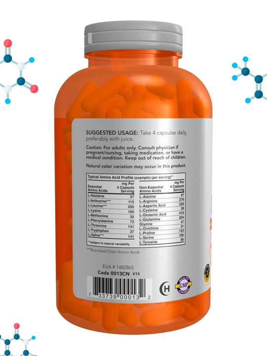 NOW Foods, Sports, Amino Complete, аминокислотный комплекс, в капсулах, Халяль