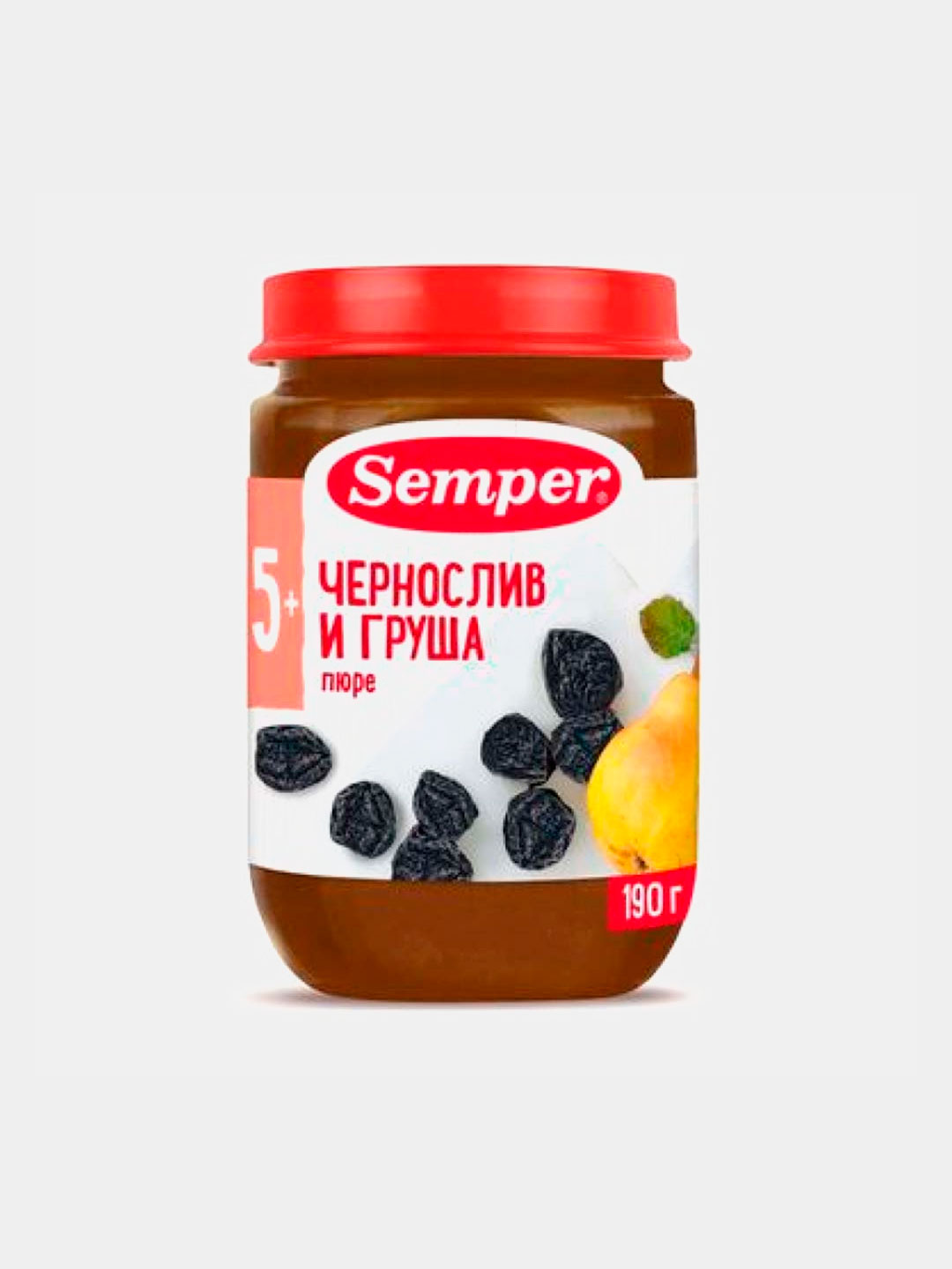 Mevali pyure Semper, olxo'ri nok, shakarsiz, 190 g - 