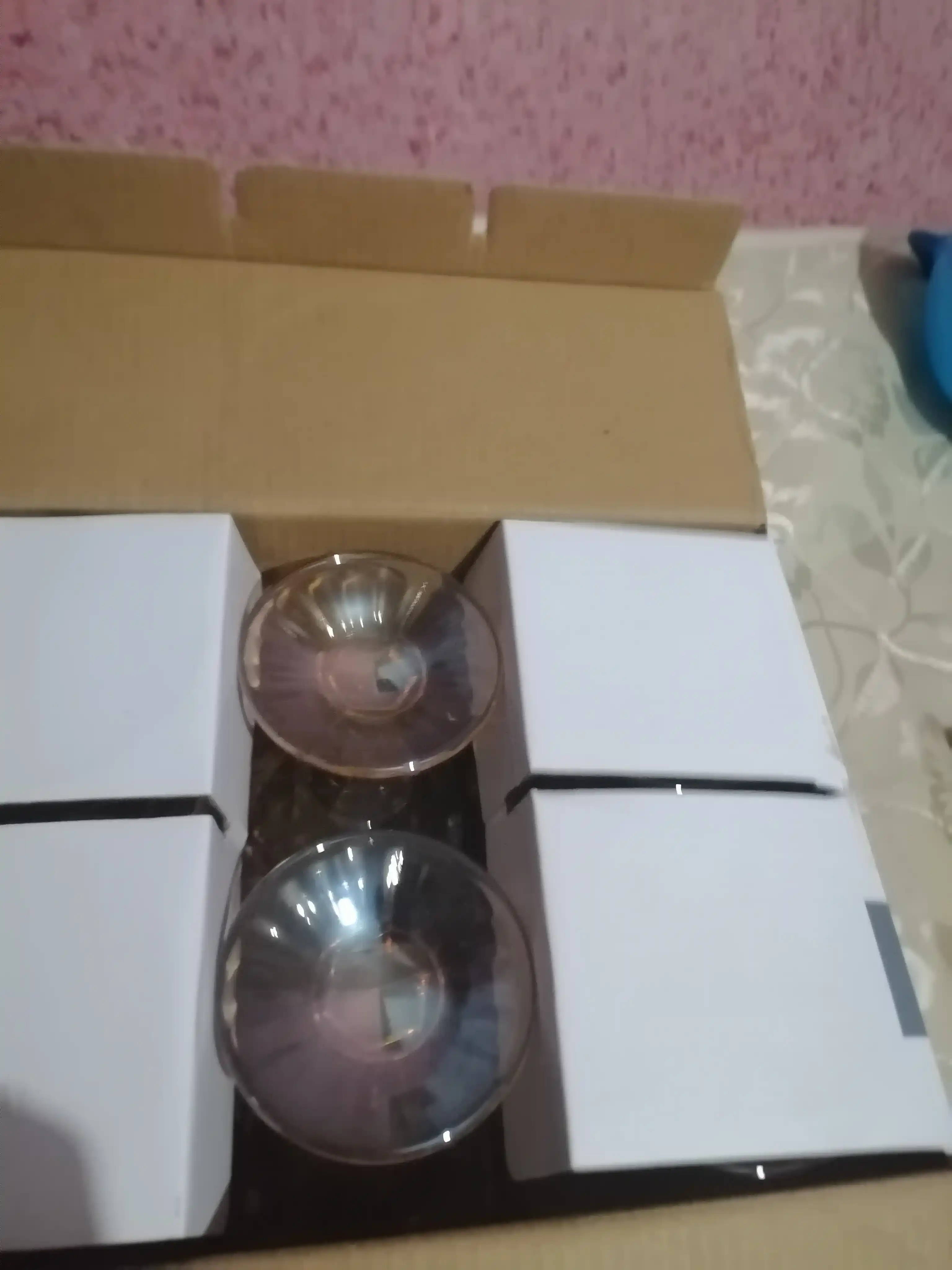 Fujerlar, bakal, rangli shisha stakanlar, fujer ichimliklar uchun, issiqga chidamli, 6 dona
