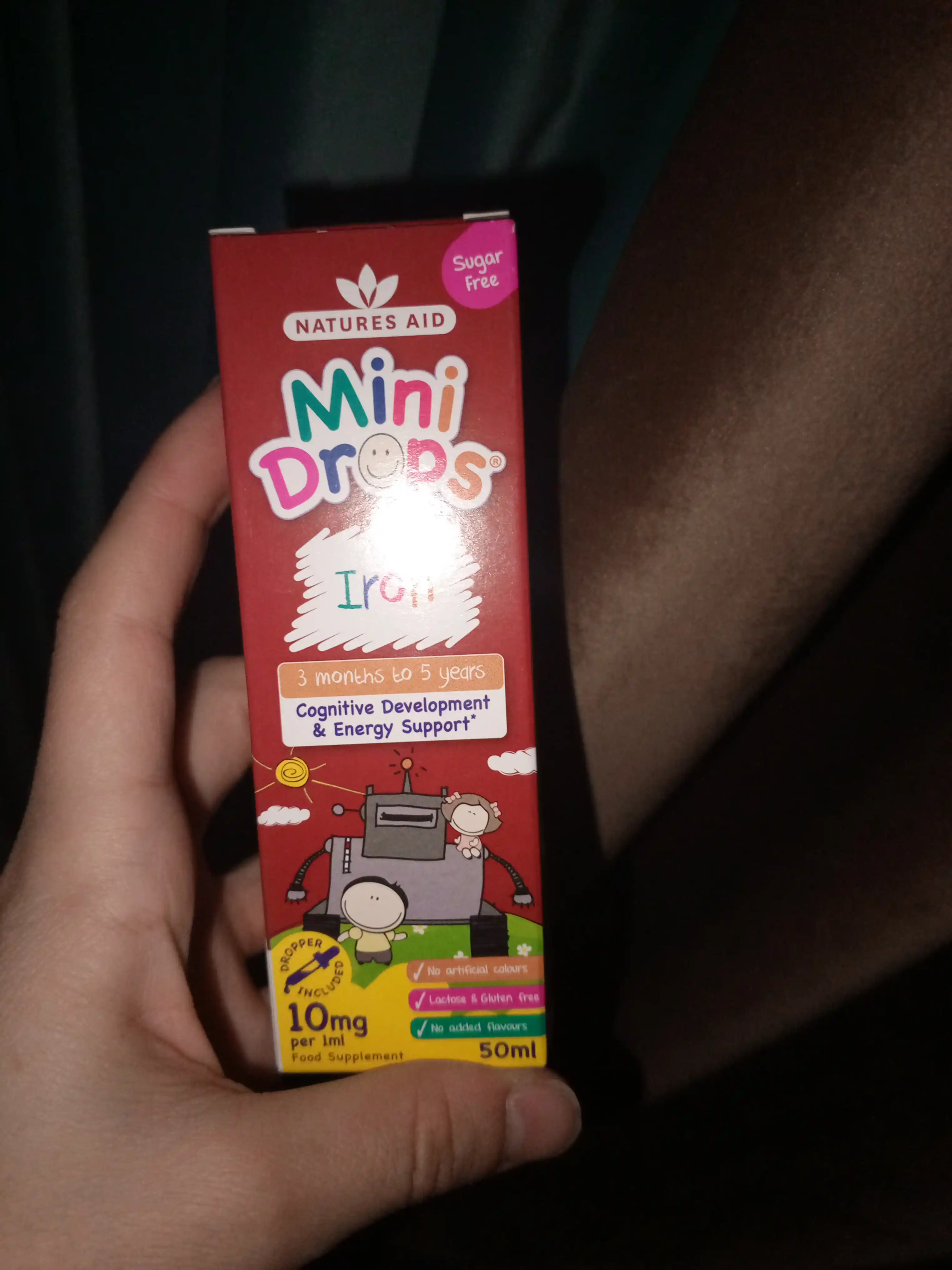 Витамины Natures Aid Мини Дропс Iron Мини Капли, 50 мл