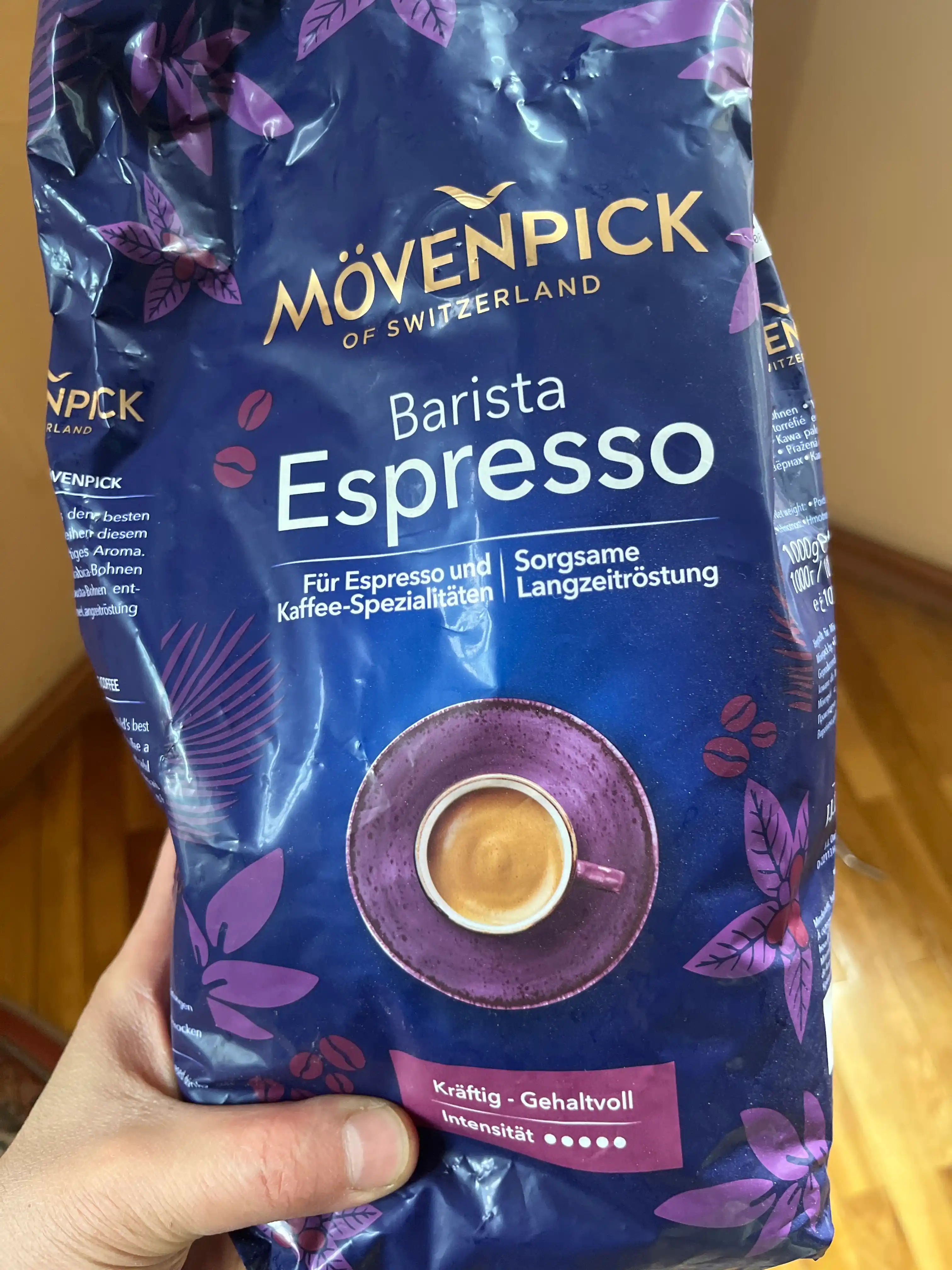 Qahva donalari, Movenpick Espresso, 1000 g, Germaniyada ishlab chiqarilgan