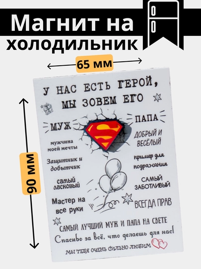 Магнит на холодильник "Правила дома", для доски, дома — МАГНИТ2-МАГНИТ3-СИНИЙ
