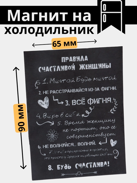 Магнит на холодильник "Правила дома" - 