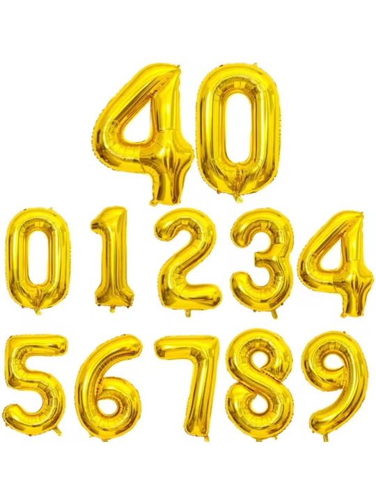 Фольгированные шары цифры, размер 40 дюймов, 100 см
