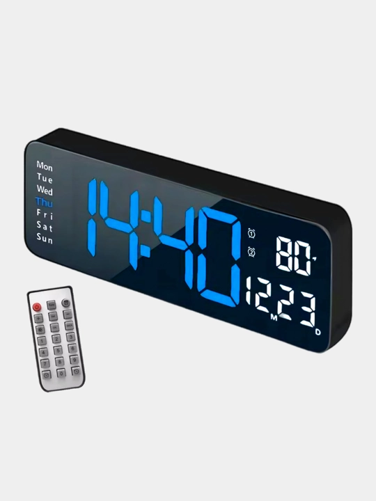 Elektron stol soati, budilnik, kalendar, xona harorati o'lchovchi, aqlli soat