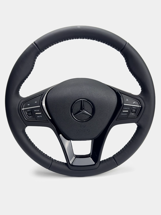 Руль для автомобиля, кожаный, универсальный Spark, Damas, Nexia 1 2 3, Gentra, Lacetti - 