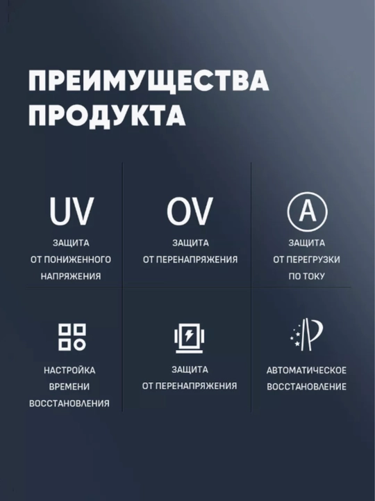 Реле напряжение для розетки JJSVA-16 защита