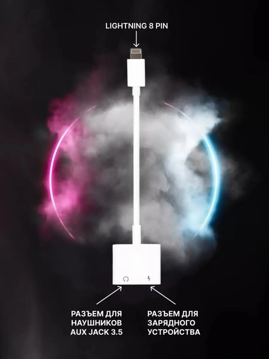 Samsung va iPhone uchun Type-c va Lightning Adapter audio ulagich, quloqchinlar uchun