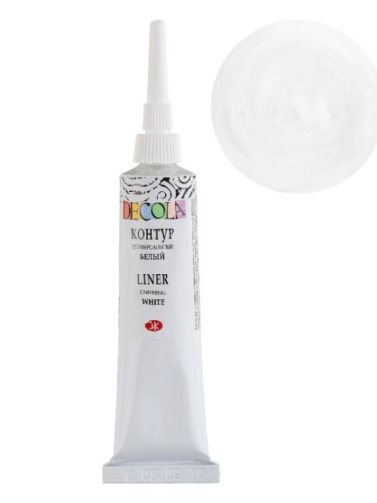"Decola"dan universal akril kontur, rangi: Oq, 18 ml - 