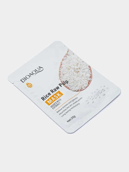 Тканевая маска для лица Bioaqua Rice Raw Pulp Mask, с экстрактом риса