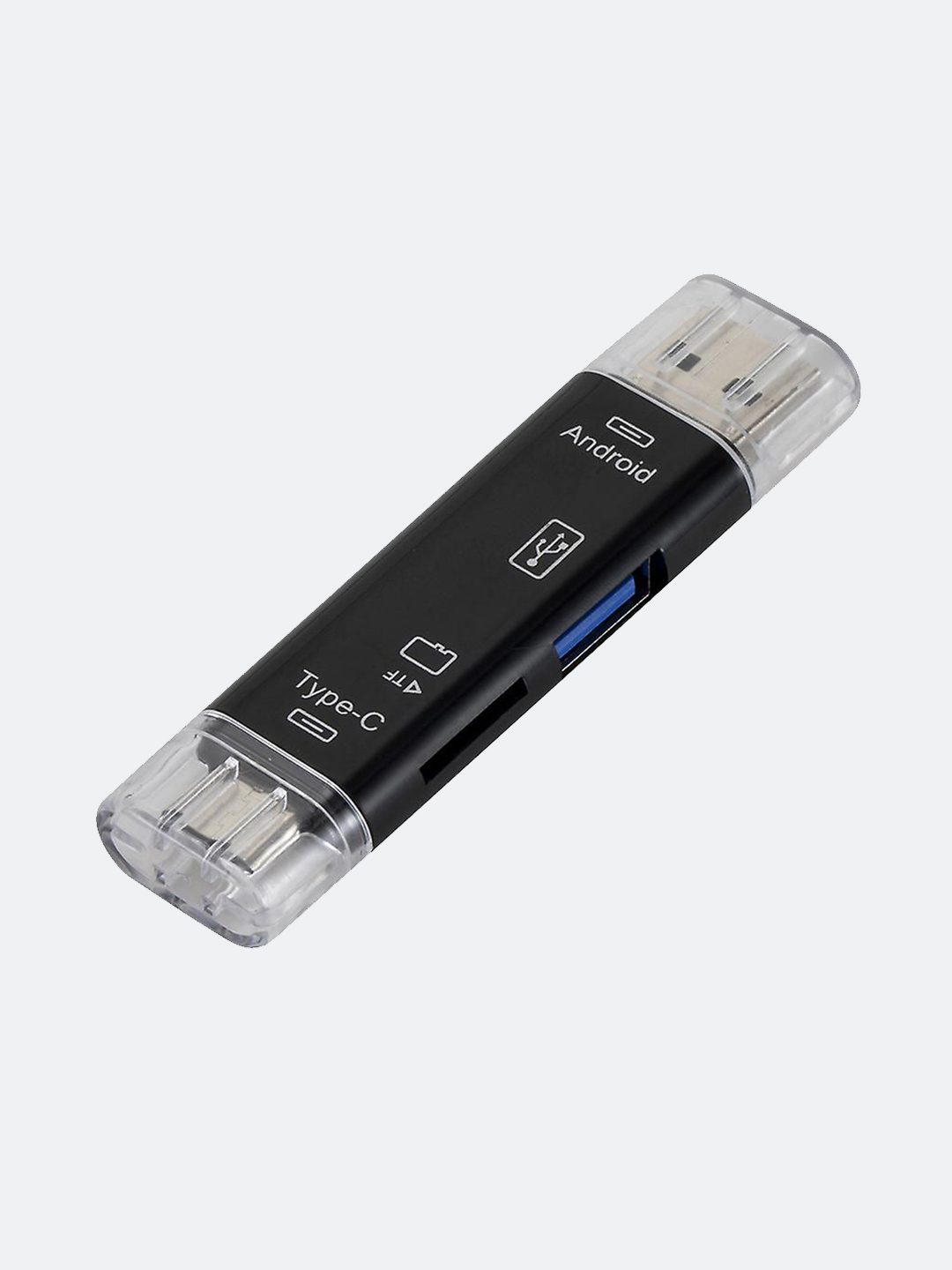 Ko'p funktsiyali, 5 tasi 1 da, USB kartani o'quvchi, Type-C, Micro USB, SD / TF kartalarini qo'llab - quvvatlash