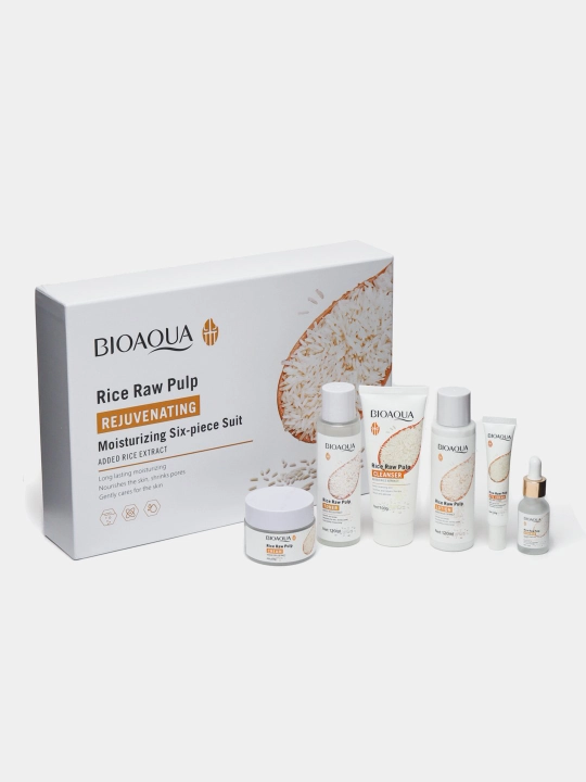 Bioaqua «6 tasi 1 da» yoshartiruvchi yuz parvarishi uchun mini-to'plami - 