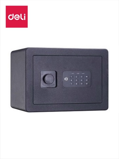 Сейф Deli 33515, электронный код и ключ, 250 * 350 * 250 мм, 9,7 кг — DFDELI-33515BK