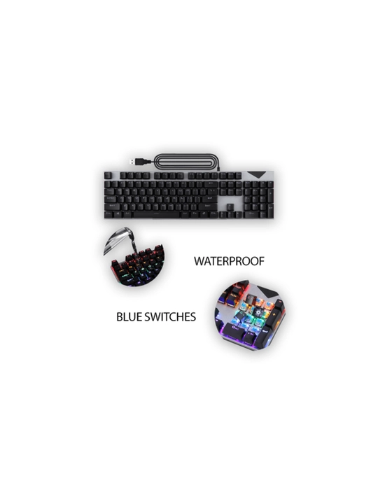 Mexanik o'yin klaviaturasi AIKUN GX 5800, GX 987, RGB yoritgichli