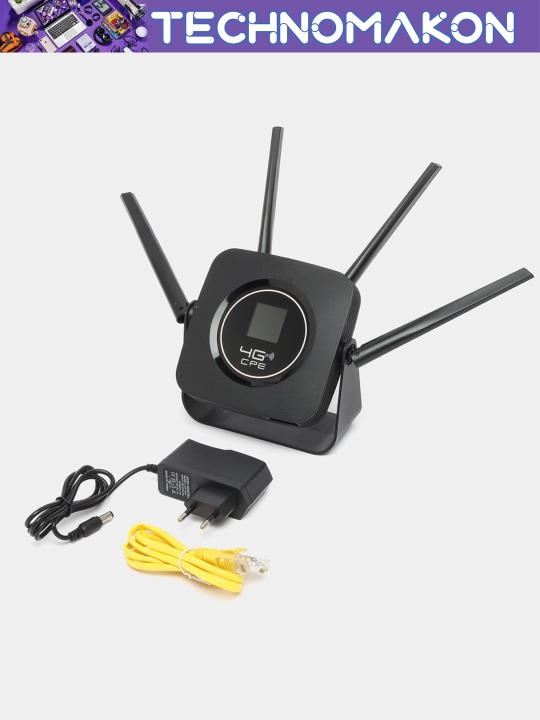 Wi-Fi router, modem 4G CPE-903B SIM karta sloti, 4 antenna, akkumulyator bilan