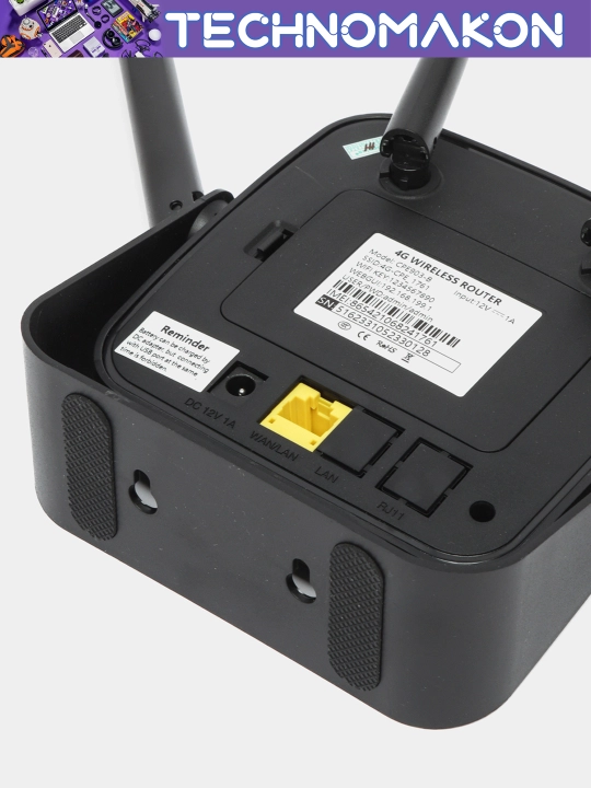 Wi-Fi router, modem 4G CPE-903B SIM karta sloti, 4 antenna, akkumulyator bilan
