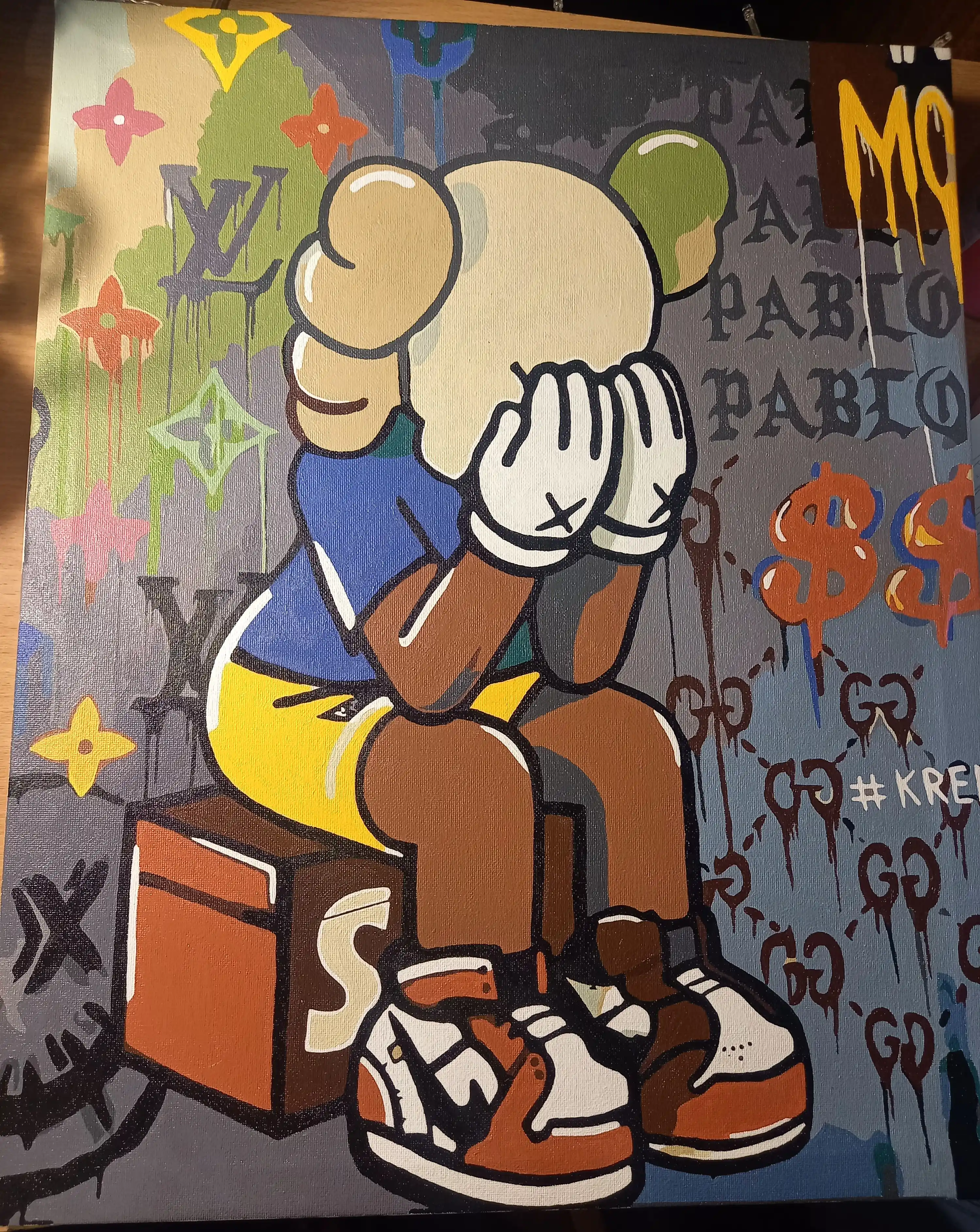 Raqamlar bo'yicha rasm "Kino va multfilmlar", asosli ramkaga tortilgan, 40 x 50 sm