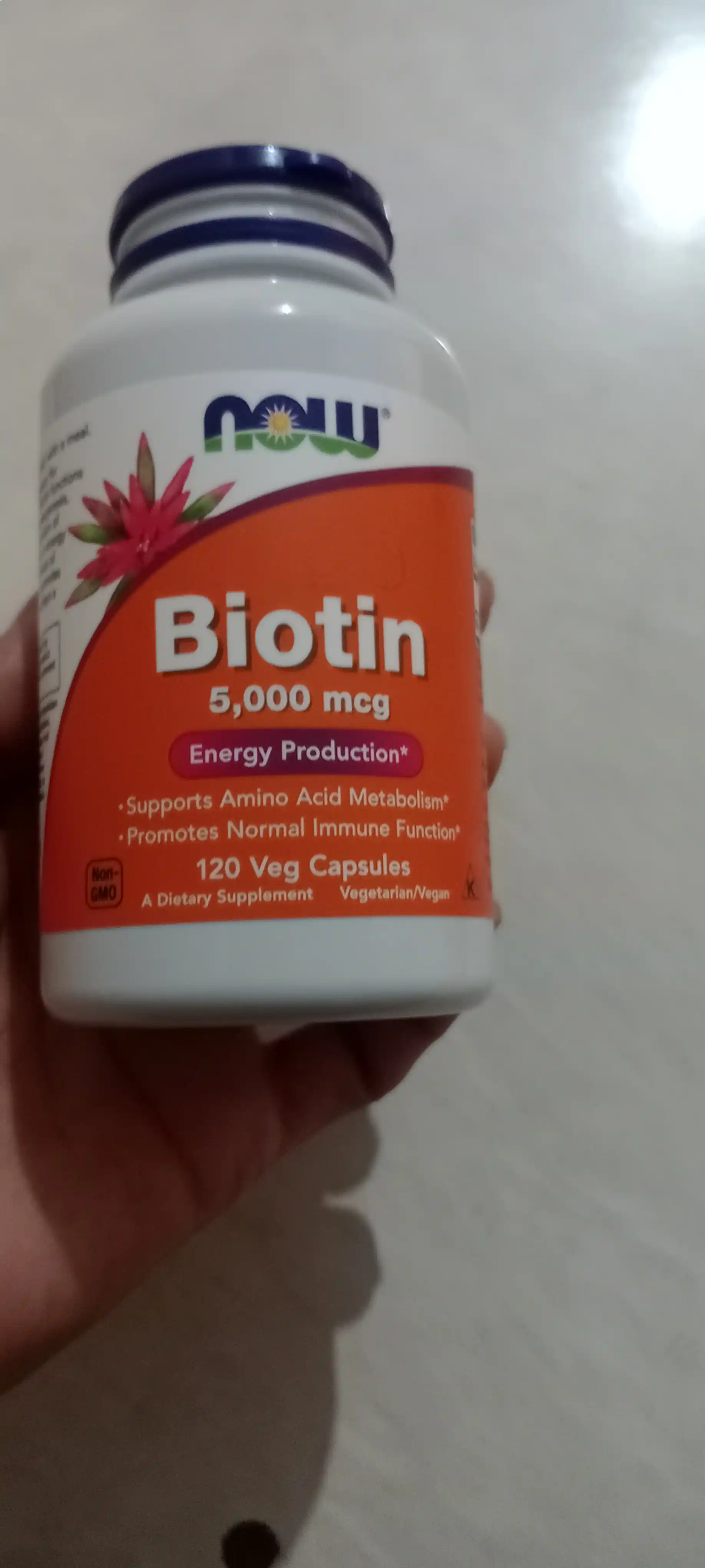 Biotin Now Foods, 5000 mkg, 120 kapsula