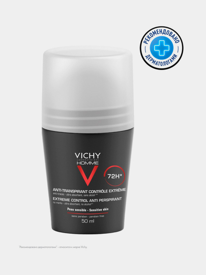 Дезодорант VICHY HOMME, против избыточного потоотделения 72 часа, 50 мл - 