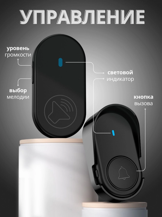 Simsiz eshik jiringlagichi, radio antenna, uy uchun bezak, kabelsiz