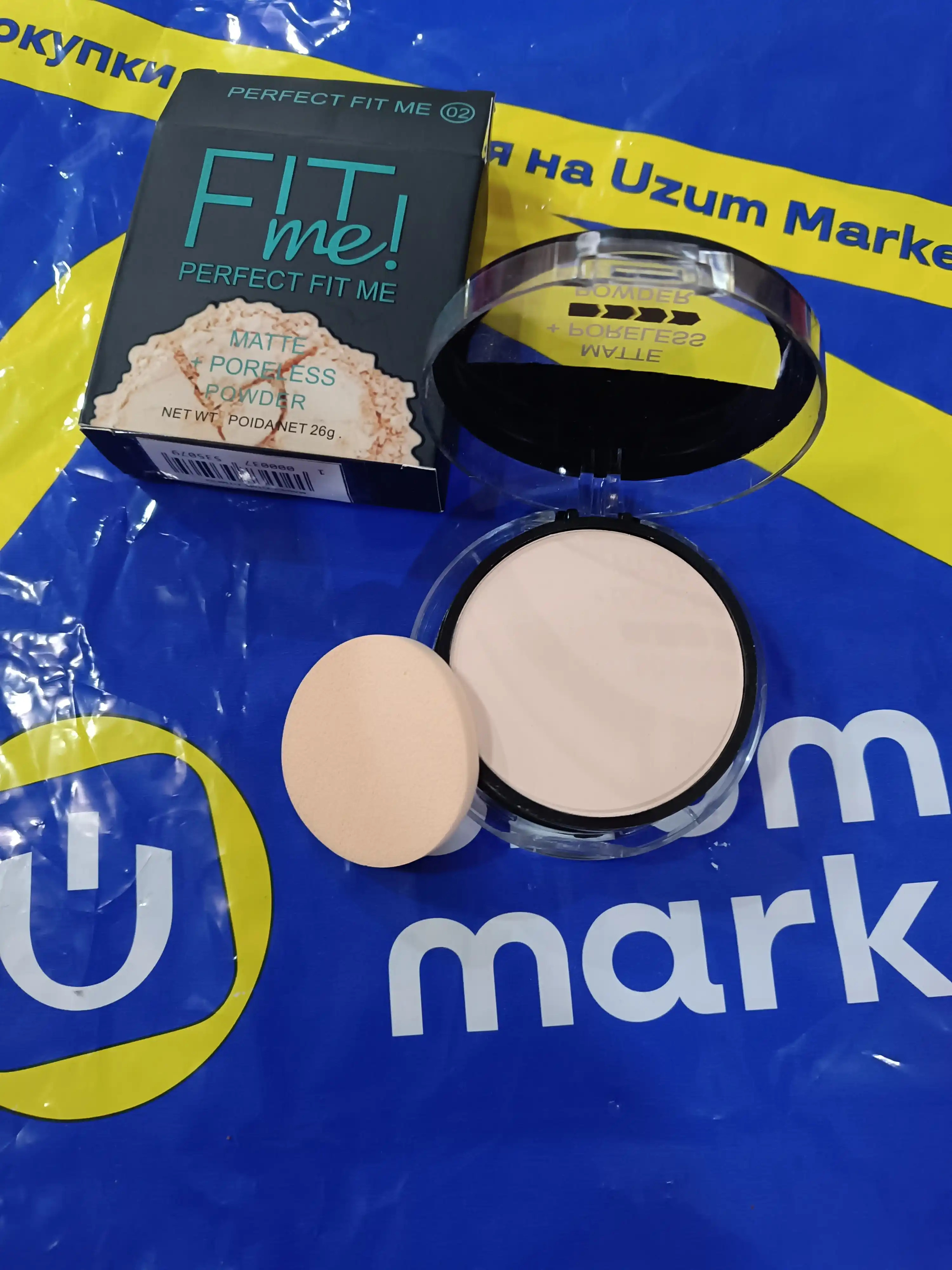 Upa yuz uchun  FIT ME ikki qavatli, ton: 02, 03