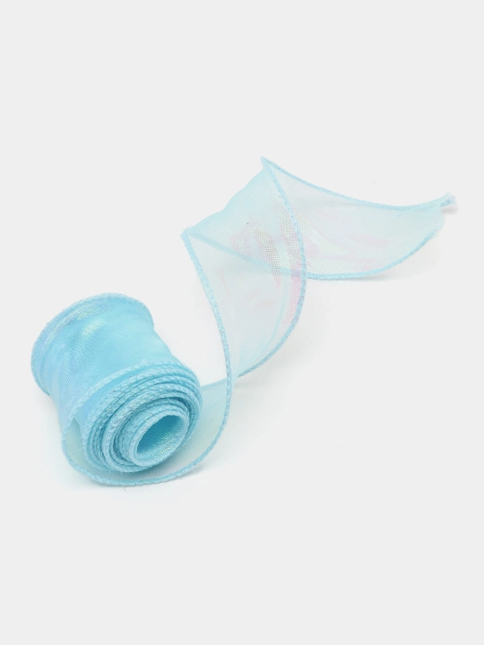 Sovg'alar bezash va o'rash uchun organza tasma,ikki chetiga leska tikilgan,uzunligi 2 metr