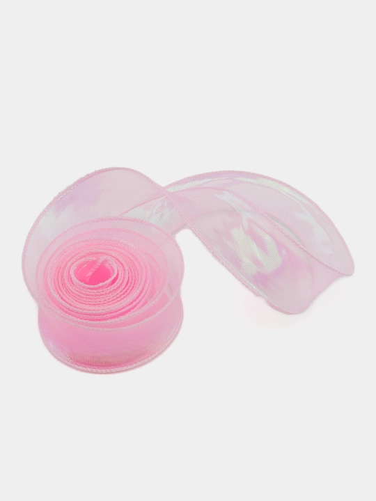 Sovg'alar bezash va o'rash uchun organza tasma,ikki chetiga leska tikilgan,uzunligi 2 metr