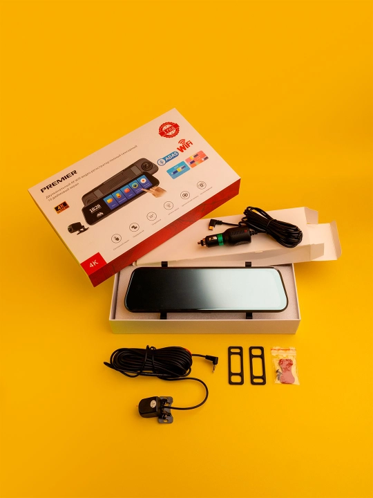 Видеорегистратор 4K Premier, Wi-Fi UltraHD, полный сенсор, передняя и задняя камера