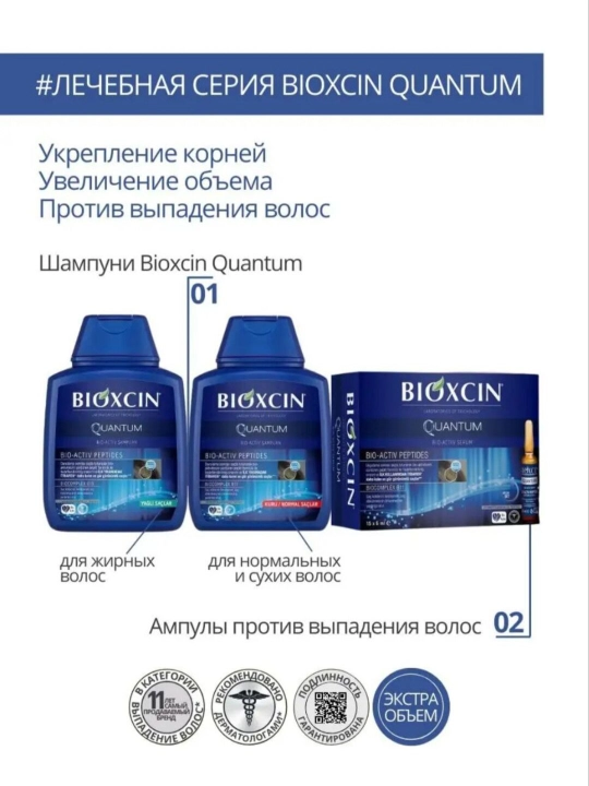 BIOXCIN сыворотка в ампулах, против выпадения волос