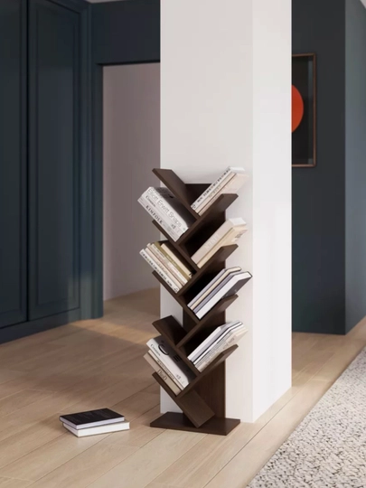 Стеллаж для книг, 1180 * 340 * 216 — UZUMCOM-STELLA4-ТЕМНКОР