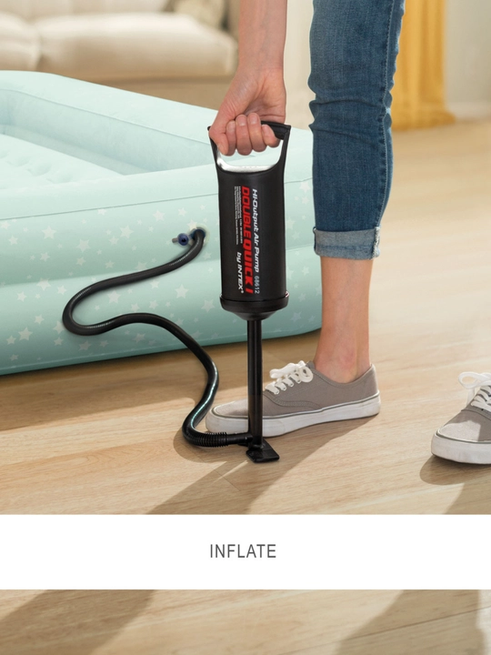 Intex 66810 Детский надувной матрас 107 * 168 * 25 см "Kidz Travel" с ручным насосом