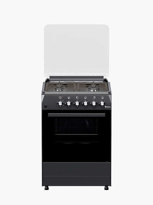 Gaz plita Ideal L155 GK, 4 konforkali, pech hajmi 65 litr, 60 * 60