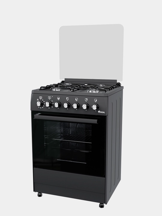 Gaz plita Ideal L200, 4 konforkali, pech hajmi 65 litr, 60 * 60