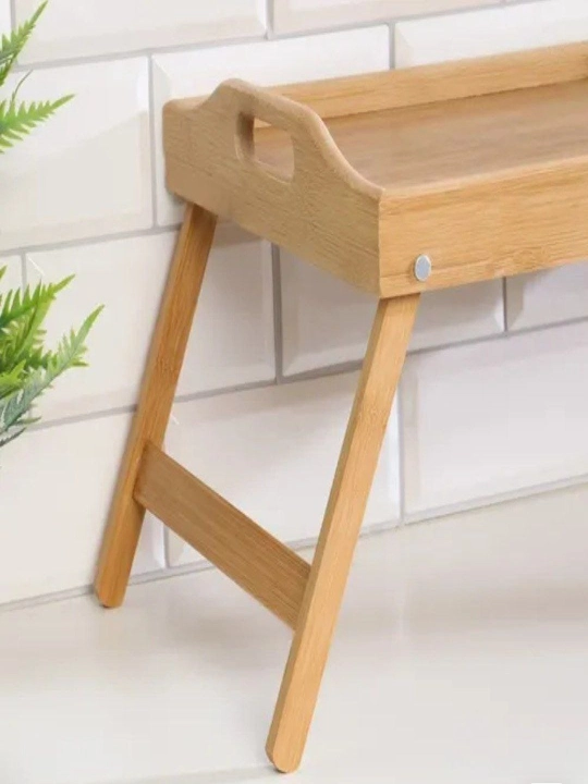 Buklanadigan bambuk stolcha, nonushta va noutbuk uchun taglik