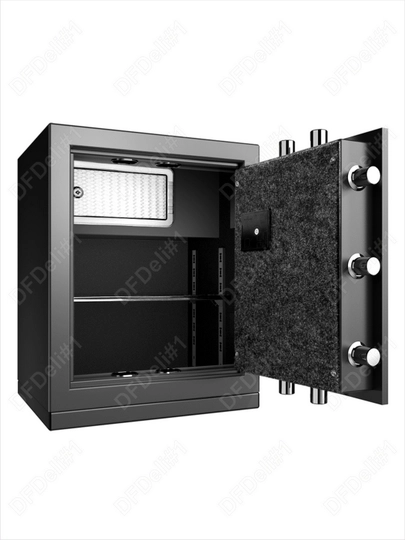 Сейф 3653A Deli 480 * 380 * 320 мм, электронный код + ключ, серый, 30 кг — DFDELI-3653A