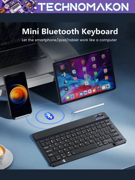 Ultrayupqa Bluetooth klaviatura, simsiz yupqa mini klaviatura