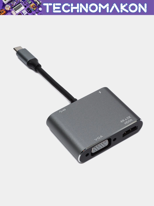 Хаб Type C - HDMI/USB/VGA/Type C