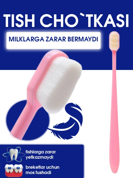 Tish cho‘tkasi, o‘ta nozik yumshoq tukli, sezgir tishlar uchun, oppp paketida - 