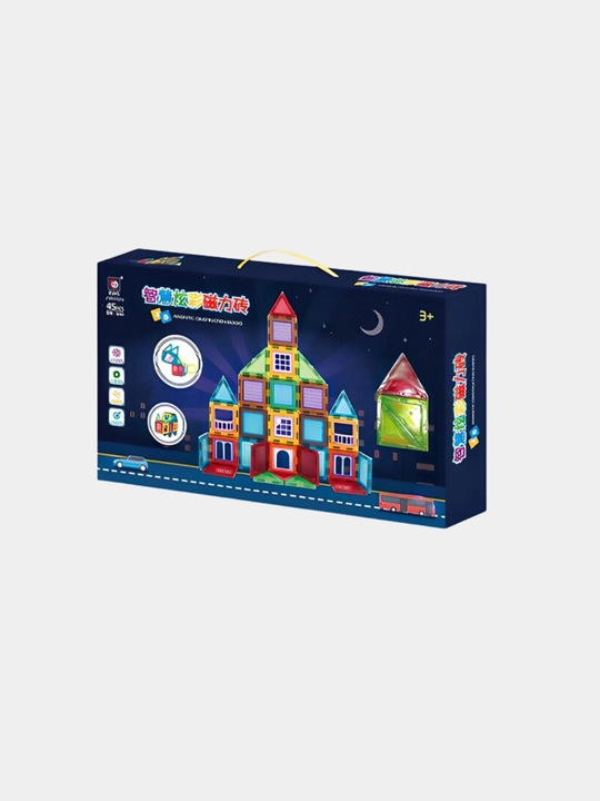 Магнитный конструктор для детей, развивающая игрушка, игра с магнитами