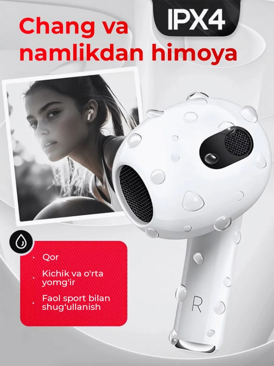 iPhone va Android uchun simsiz Pods quloqchinlari, sensorli