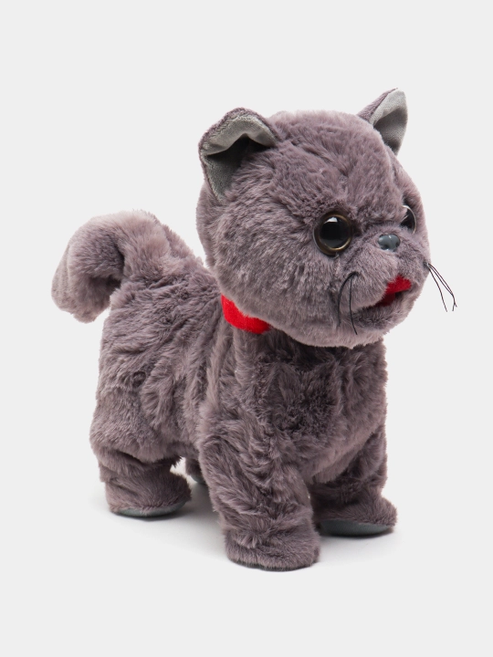 Котенок игрушка интерактивная, кошка робот, собачка робот, умный кот ходит, мяукает, лает 