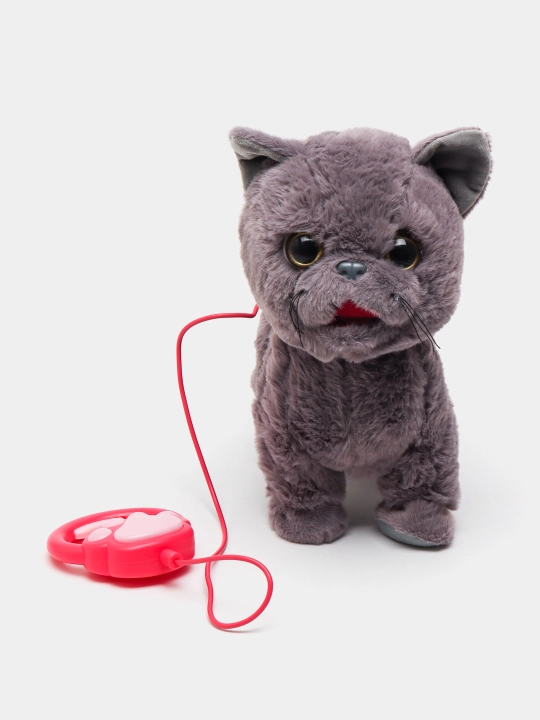 Котенок игрушка интерактивная, кошка робот, собачка робот, умный кот ходит, мяукает, лает 