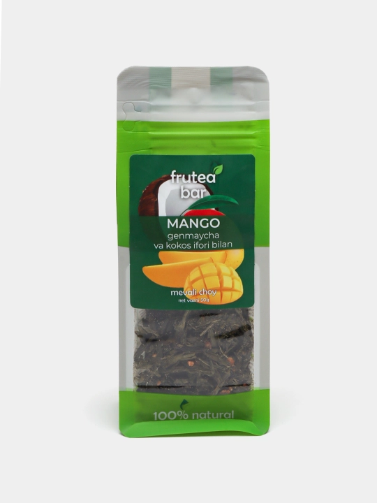 Fruteabar "Манго с генмайчой и ароматом кокоса" Чай зеленый листовой с добавками, 50 гр - 